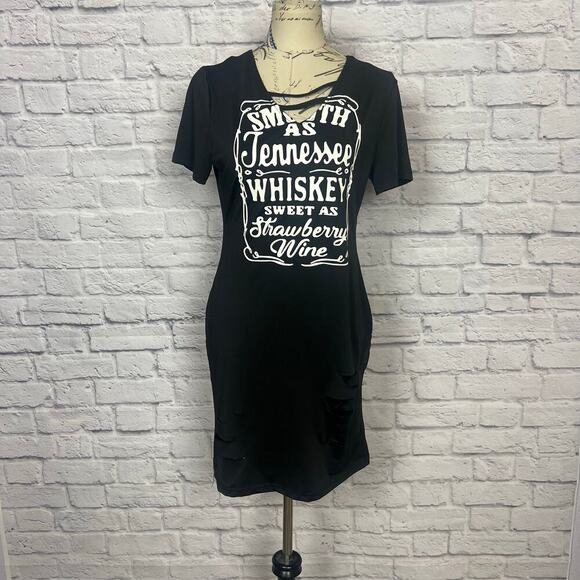 Smooth as Tennessee Whiskey Sweet as Strawberry Wine Dress - Picture 1 of 8